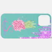 Glitter Drips Ananas Mint Groen Case-Mate iPhone Case (Achterkant (horizontaal))