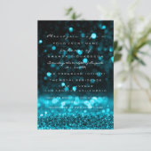 Glitter Drips Blauwgroen Ocean Wedding Bridal Swee Kaart (Staand voorkant)