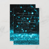 Glitter Drips Blauwgroen Ocean Wedding Bridal Swee Kaart (Voorkant / Achterkant)