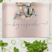Glitter Drips Bloem Mixer Roze Goud Theedoek (Gevouwen)