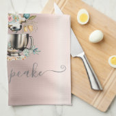 Glitter Drips Bloem Mixer Roze Goud Theedoek (Quarter Fold)