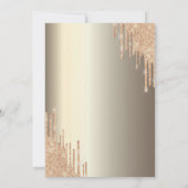 Glitter Drips Bloemenglas Champagne Bachelorette Kaart (Achterkant)