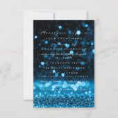 Glitter Drips Blue Navy Bridal Sweet 16th Kaart (Voorkant)