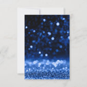 Glitter Drips Blue Navy Wedding Bridal Sweet 16th Kaart (Achterkant)