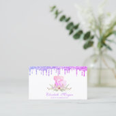 Glitter Drips Cake Mixer Bakkerij Visitekaartje (Staand voorkant)