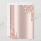 Glitter Drips Champagneglas 18e Verjaardag Kaart (Achterkant)