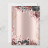 Glitter Drips Chic Bloem 80ste Verjaardag Kaart (Achterkant)