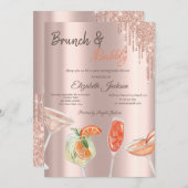 Glitter Drips Cocktails Brunch & Bubbly Kaart (Voorkant / Achterkant)