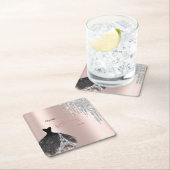 Glitter Drips,Dress,Eiffel Tower Sweet 16 Kartonnen Onderzetters (Insitu)