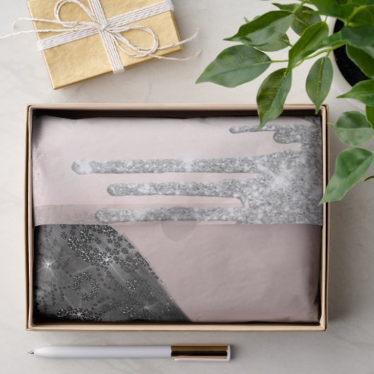 Glitter Drips,Dress,Eiffel Tower Sweet 16 Tissuepapier (Geschenk)