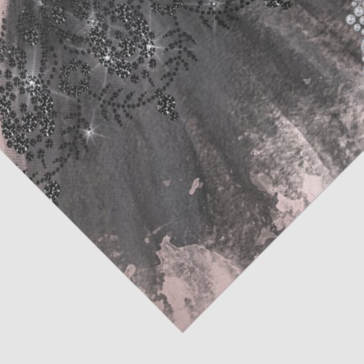 Glitter Drips,Dress,Eiffel Tower Sweet 16 Tissuepapier (Detail)