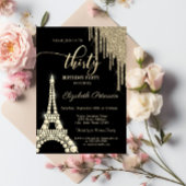 Glitter Drips, Eiffeltoren Diamonds 30e verjaardag Kaart