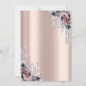 Glitter Drips, Eiffeltower Flowers Sweet 16 I Kaart (Achterkant)