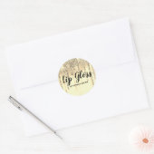 Glitter Drips Gouden Lipgloss Sticker Label (Envelop)