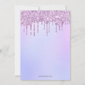Glitter Drips Holograaf Paars Sweet 16 Birthday Kaart (Achterkant)