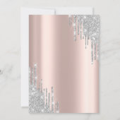  Glitter Drips,Jurk,Eiffeltoren Sweet 16  Kaart (Achterkant)