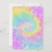 Glitter Drips Kleurrijke Tie Dye 10e Verjaardag Kaart (Achterkant)