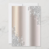 Glitter Drips Martini Roze Goud Pensioen Kaart (Achterkant)