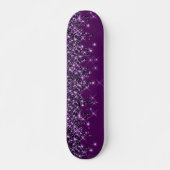 Glitter Drips Purple Girly Persoonlijk Skateboard (Voorkant)