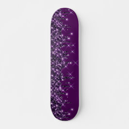 Glitter Drips Purple Girly Persoonlijk Skateboard