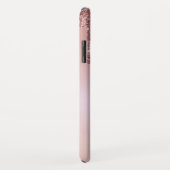 Glitter Drips Roos Blush Roze Zwart Script Naam Case-Mate iPhone Case (Achterkant/rechts)