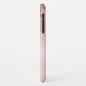 Glitter Drips Roos Blush Roze Zwart Script Naam Case-Mate iPhone Case (Achterkant/links)