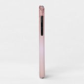 Glitter Drips Roos Blush Roze Zwart Script Naam Case-Mate iPhone Case (Achterkant/links)