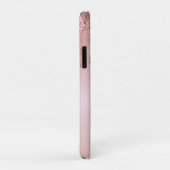 Glitter Drips Roos Blush Roze Zwart Script Naam Case-Mate iPhone Case (Achterkant/rechts)