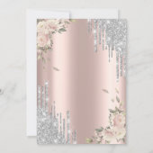 Glitter Drips, Roos Gold Rozen 70e verjaardag Kaart (Achterkant)