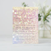 Glitter Drips Rose Goud Bruids Sweet 16 Lux Kaart (Staand voorkant)