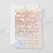 Glitter Drips Roze Goud  Bruids Sweet 16de Lux Kaart (Voorkant)