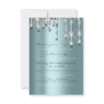 Glitter Drips Zilver Teal Bruids Sweet 16e 3d