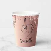 Glitter Drivers Bridal | Bachelorette Party Ring Papieren Bekers (Achterkant)