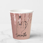 Glitter Drivers Bridal | Bachelorette Party Ring Papieren Bekers (Voorkant)