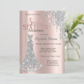 Glitter Drivers, diamant Dress Roos Gold Sweet 1 Kaart (Staand voorkant)