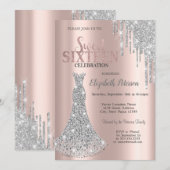 Glitter Drivers, diamant Dress Roos Gold Sweet 1 Kaart (Voorkant / Achterkant)