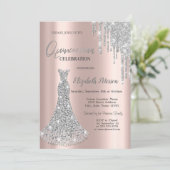 Glitter Drivers, diamanten Dress 5th Birthday Kaart (Staand voorkant)