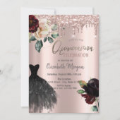 Glitter Drivers, Dress, Rozen Quinceañera Kaart (Voorkant)