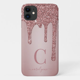 Glitter Drivers Monogram voor modern Roos Gold Spa Case-Mate iPhone Case