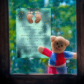 Glitter Drivers Roos Gold Baby shower Blauwgroen Kaart