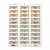 Glitter druist elegant retouradreslabel in etiket (Full Sheet)