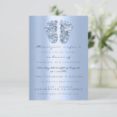 Glitter drukt pastel Blue Baby Boy Shower Feet Kaart (Staand voorkant)