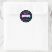 Glitter druppel deegroller Cirkel Cadeau Bakkerij Ronde Sticker (Tas)
