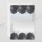 Glitter Druppels, Jurk Zwarte Rozen Sweet 16 Kaart (Achterkant)