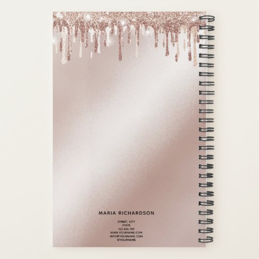 Glitter Druppels Make-up Wenkbrauw Eyes Lashes Roo Planner (Achterkant)