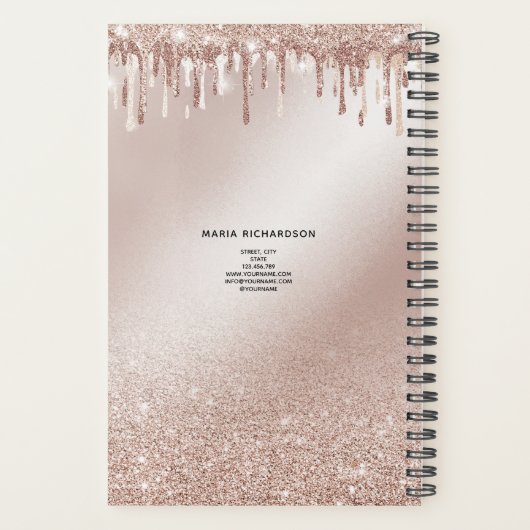 Glitter Druppels Make-up Wenkbrauw Eyes Lashes Roo Planner (Achterkant)