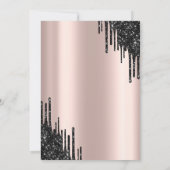 Glitter druppels, zwarte Eiffeltoren zoet 16 Kaart (Achterkant)