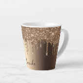 Glitter druppelt kopersparkle-naam latte mok (Rechterhoek)