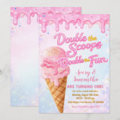 Glitter Dubbele Scheppen Verjaardag Pastel Glans Kaart (Voorkant / Achterkant)