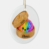 Glitter Dumpling Ornament Bamboe Stoommand 2026 (Rechts)